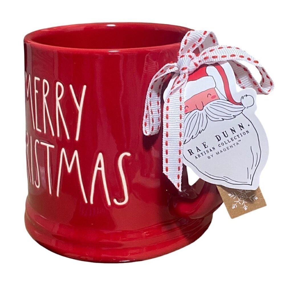 NEW Rae Dunn MERRY CHRISTMAS Red Ceramic Mug - Picture 3 of 5